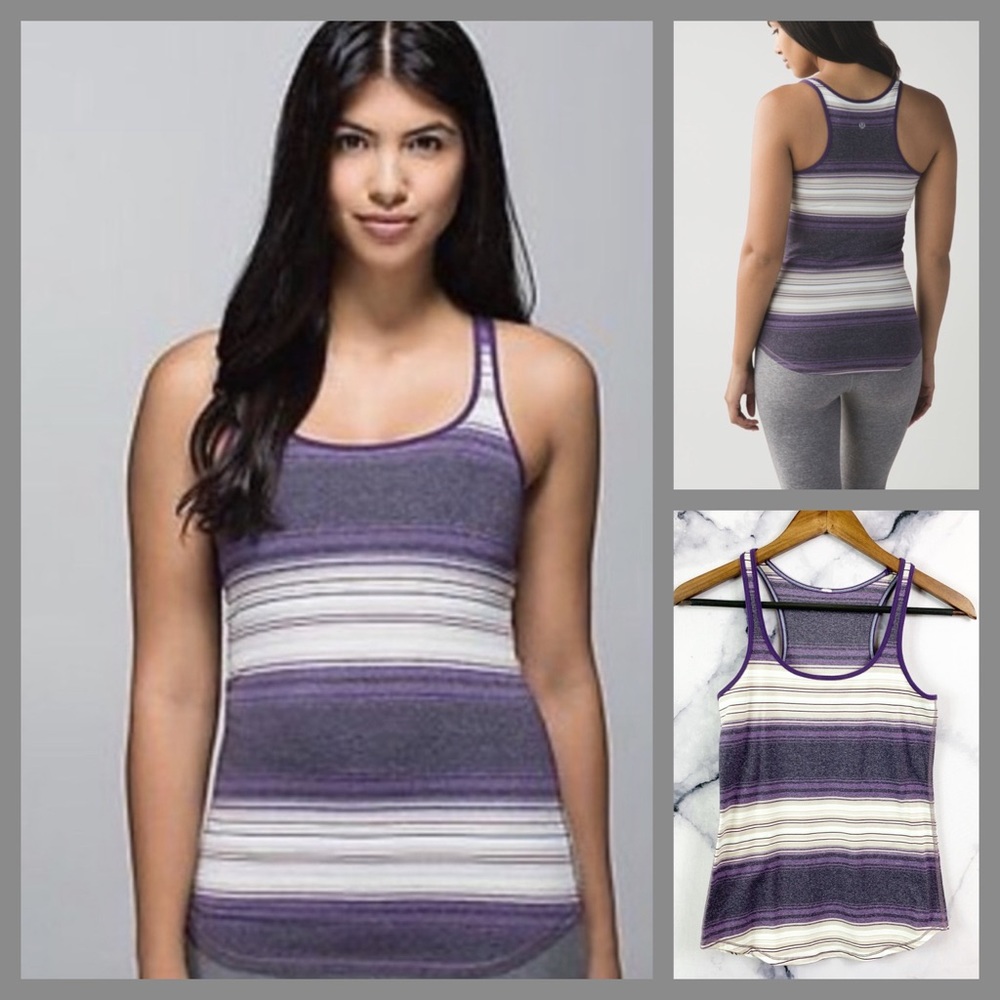 Lululemon Refresh Racer Tank Osaka Stripe Purple
